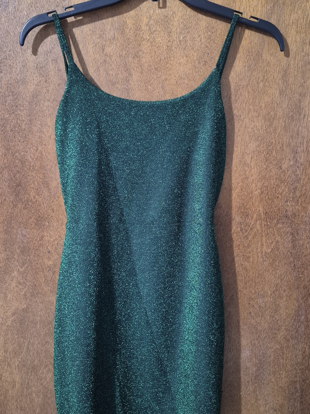 Green Sparkle Spaghetti Strap Women's Top